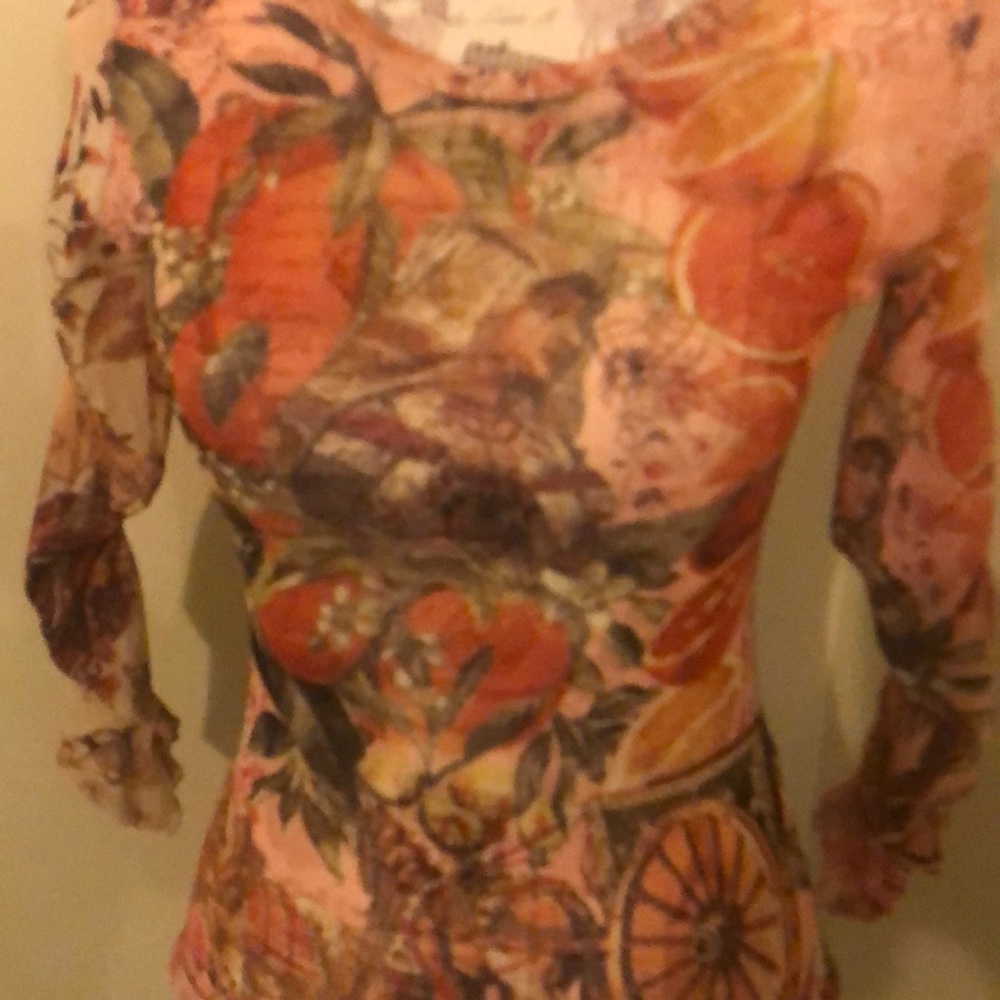 Save the Queen semi sheer top